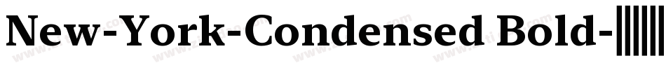 New-York-Condensed Bold字体转换
